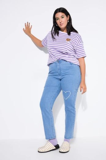 Plus size veliki brojevi Traperice širokih nogavica za punije