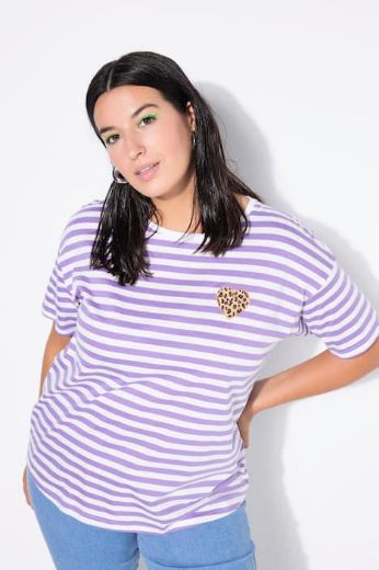 Plus size veliki brojevi Majica kratkih rukava na pruge za punije