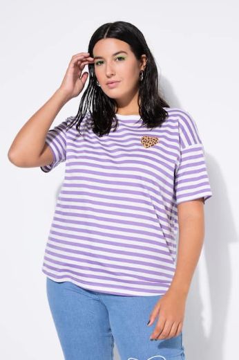 Plus size veliki brojevi Majica kratkih rukava na pruge za punije