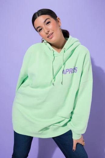 Plus size veliki brojevi Majica dugih rukava s kapuljačom šireg kroja za punije