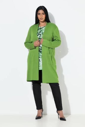 Plus size veliki brojevi Kardigan dugi model s džepovima za punije