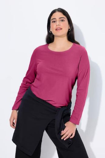 Plus size veliki brojevi Majica dugi rukavi okrugli izrez za punije