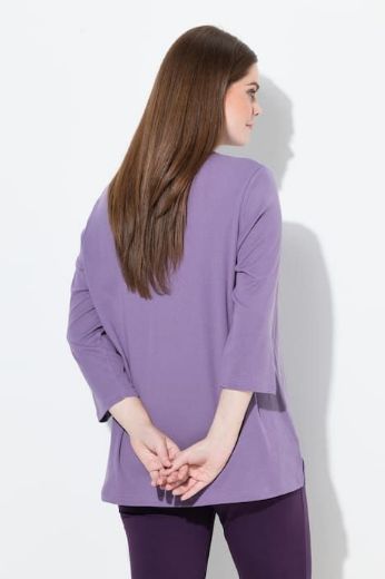 Plus size veliki brojevi Majica V ovratnika 3/4 rukava za punije