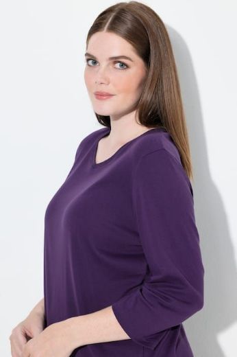 Plus size veliki brojevi Majica V ovratnika 3/4 rukava za punije