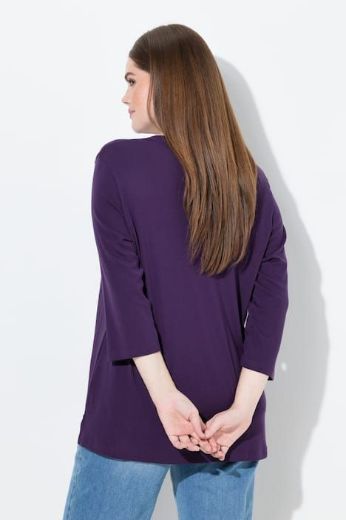 Plus size veliki brojevi Majica V ovratnika 3/4 rukava za punije