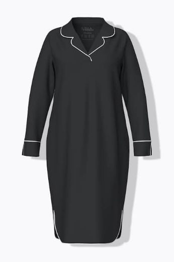 Plus size veliki brojevi Spavaćica V ovratnika dugih rukava za punije