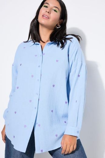 Plus size veliki brojevi Košulja šireg kroja s motivom srca za punije