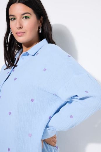 Plus size veliki brojevi Košulja šireg kroja s motivom srca za punije