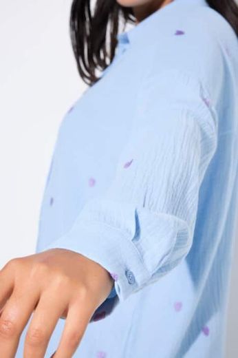 Plus size veliki brojevi Košulja šireg kroja s motivom srca za punije