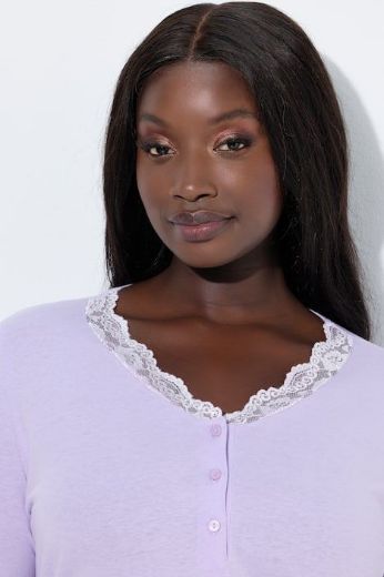 Plus size veliki brojevi Spavaćica s dodatkom ukrasne čipke na oobrubima za punije