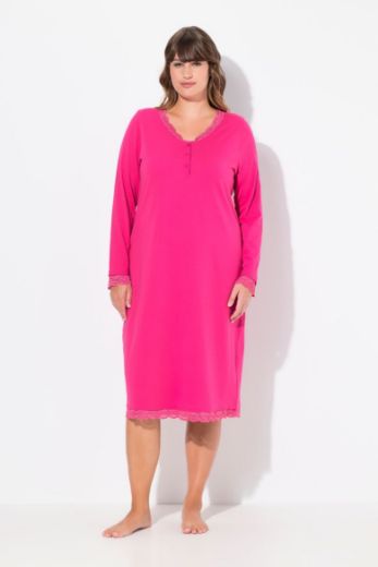 Plus size veliki brojevi Spavaćica s dodatkom ukrasne čipke na oobrubima za punije