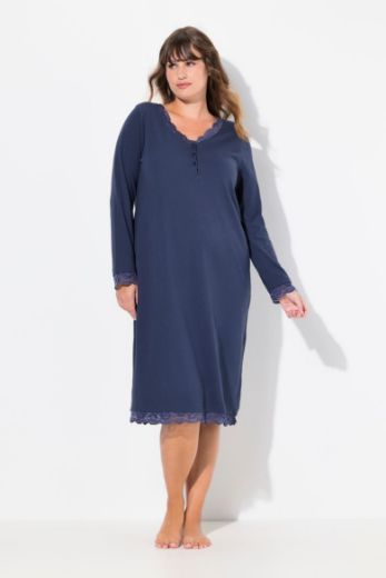 Plus size veliki brojevi Spavaćica s dodatkom ukrasne čipke na oobrubima za punije