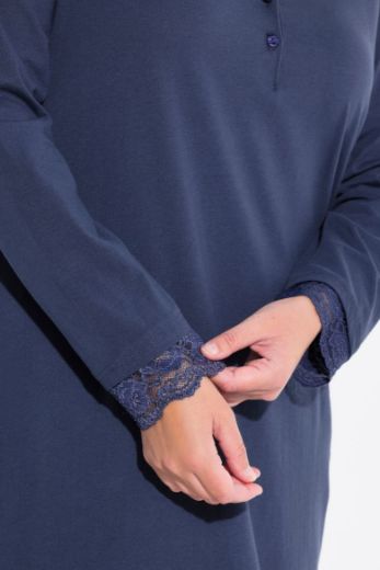 Plus size veliki brojevi Spavaćica s dodatkom ukrasne čipke na oobrubima za punije