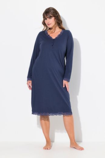 Plus size veliki brojevi Spavaćica s dodatkom ukrasne čipke na oobrubima za punije