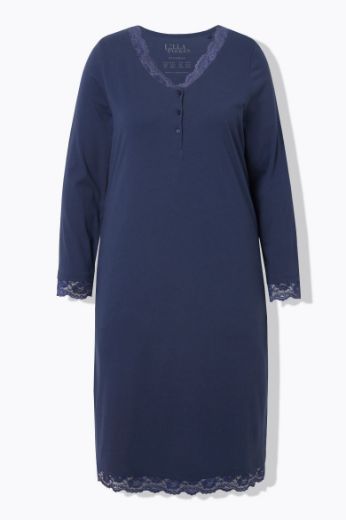 Plus size veliki brojevi Spavaćica s dodatkom ukrasne čipke na oobrubima za punije