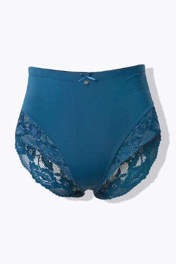 Plus size veliki brojevi Gaćice visokog struka s dodatkom ukrasne čipke za punije