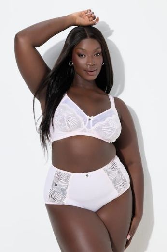 Plus size veliki brojevi Gaćice maxi s dekorativnom čipkom za punije