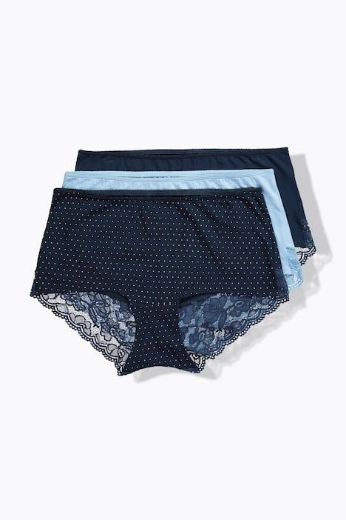 Plus size veliki brojevi Gaćice 3 komada s dodatkom ukrasne čipke za punije