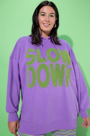 Plus size veliki brojevi Majica dugih rukava s natpisom za punije