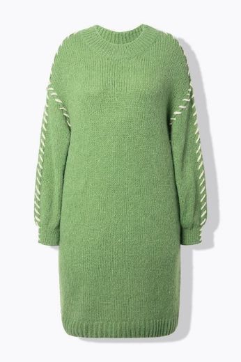 Plus size veliki brojevi Haljina pletena dugih rukava za punije