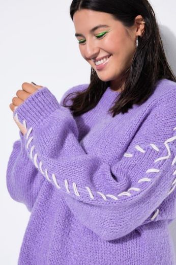 Plus size veliki brojevi Haljina pletena dugih rukava za punije