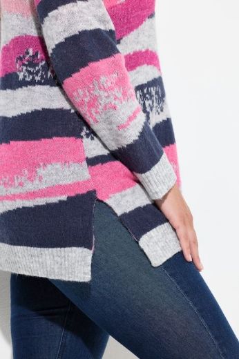 Plus size veliki brojevi Pulover na pruge za punije