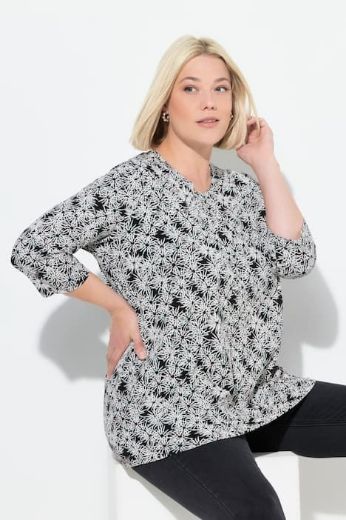 Plus size veliki brojevi Majica 3/4 rukava okruglog ovratnika za punije