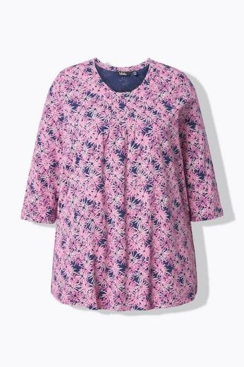 Plus size veliki brojevi Majica 3/4 rukava okruglog ovratnika za punije