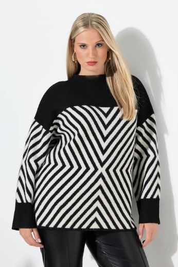 Plus size veliki brojevi Pulover povišenog ovratnika za punije