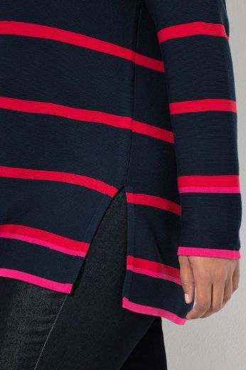 Plus size veliki brojevi Pulover dugih rukava na pruge za punije