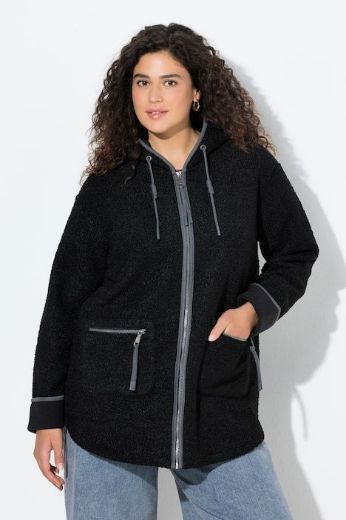 Plus size veliki brojevi Majica dugih rukava s patentnim zatvaračem i kapuljačom za punije