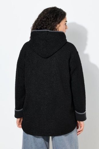 Plus size veliki brojevi Majica dugih rukava s patentnim zatvaračem i kapuljačom za punije