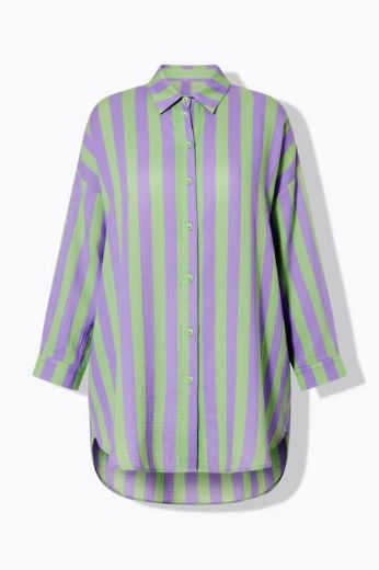 Plus size veliki brojevi Košulja od muslina na pruge za punije