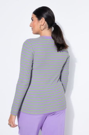 Plus size veliki brojevi Majica dugih rukava na pruge za punije