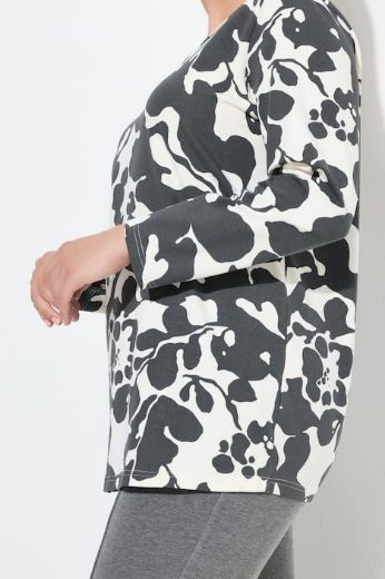 Plus size veliki brojevi Majica dugih rukava s apstraktnim printom za punije