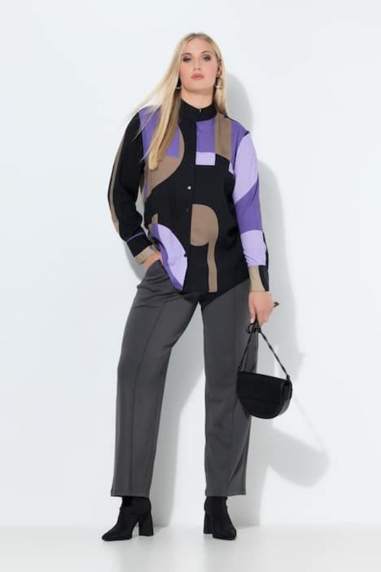 Plus size veliki brojevi Hlače ravnih nogavica elastičnog struka za punije