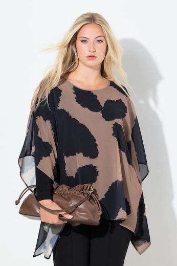 Plus size veliki brojevi Tunika 3/4 rukava šireg kroja za punije