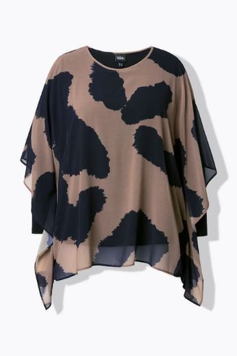 Plus size veliki brojevi Tunika 3/4 rukava šireg kroja za punije