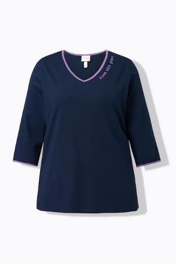 Plus size veliki brojevi Majica 3/4 rukava V ovratnika za punije