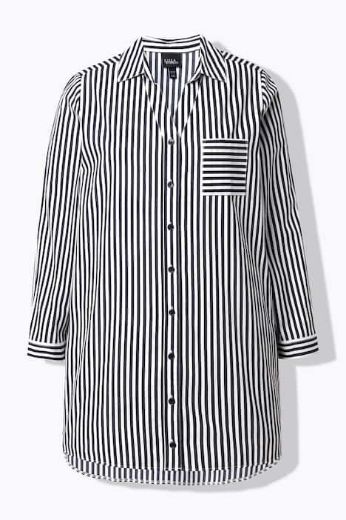 Plus size veliki brojevi Košulja dugih rukava dužeg kroja za punije