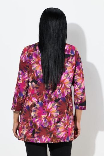 Plus size veliki brojevi Majica 3/4 rukava dužeg A kroja za punije