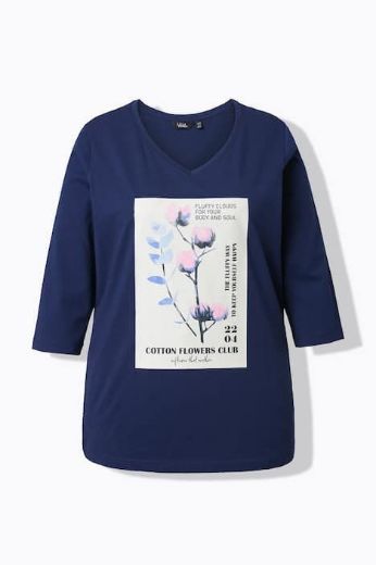 Plus size veliki brojevi Majica 3/4 rukava V ovratnika za punije