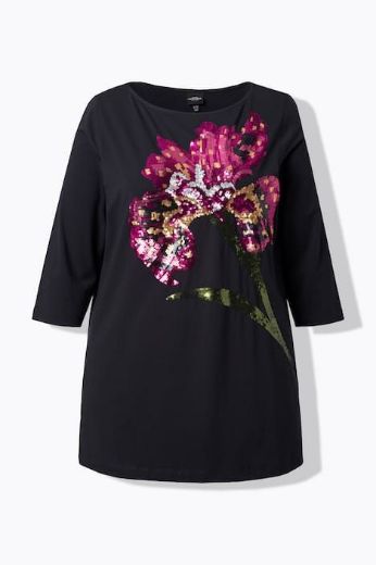 Plus size veliki brojevi Majica 3/4 rukava dužeg A kroja za punije