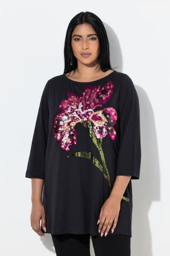 Plus size veliki brojevi Majica 3/4 rukava dužeg A kroja za punije