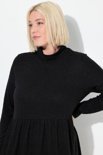 Plus size veliki brojevi Haljina dugih rukava A kroja za punije