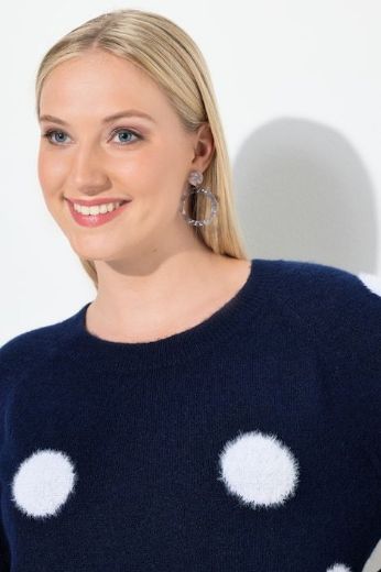 Plus size veliki brojevi Pulover dugih rukava okruglog ovratnika za punije