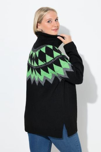 Plus size veliki brojevi Pulover dugih rukava povišenog ovratnika za punije