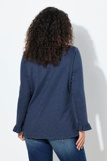 Plus size veliki brojevi Majica dugih rukava V ovratnika za punije