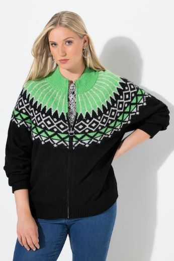 Plus size veliki brojevi Kardigan pleteni s patentnim zatvaračem za punije