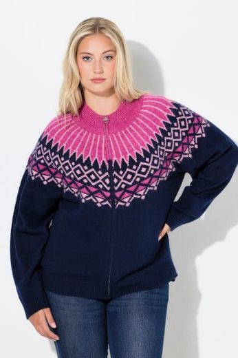 Plus size veliki brojevi Kardigan pleteni s patentnim zatvaračem za punije